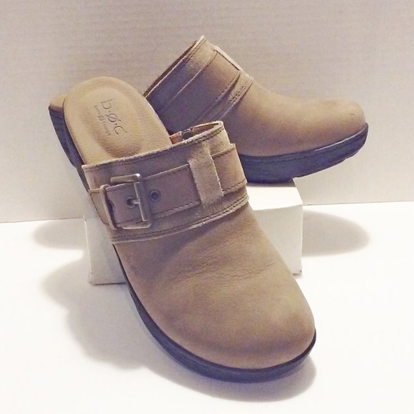 b.o.c. Born Concepts Mallis Taupe Mules Clogs Sz 9 - Picture 1 of 10